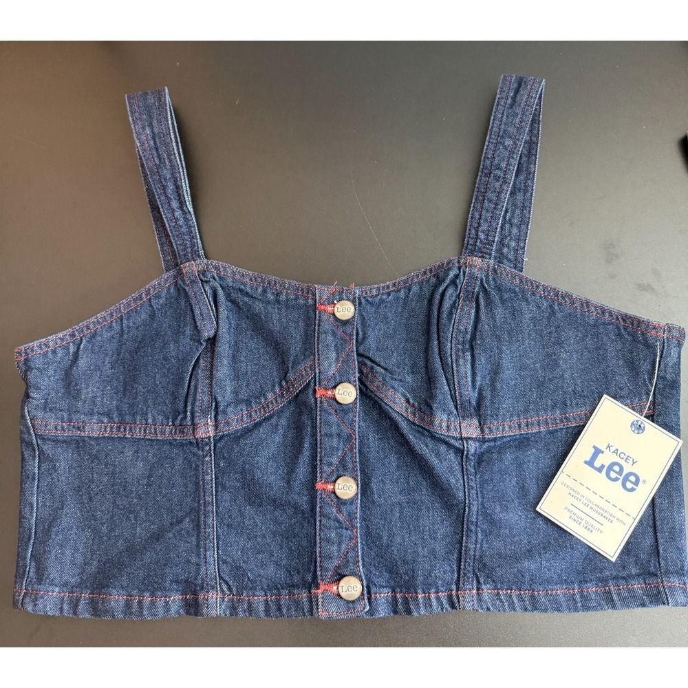 Kacey Lee x Kacey Musgraves Women's Denim Bustier Top, Size Large